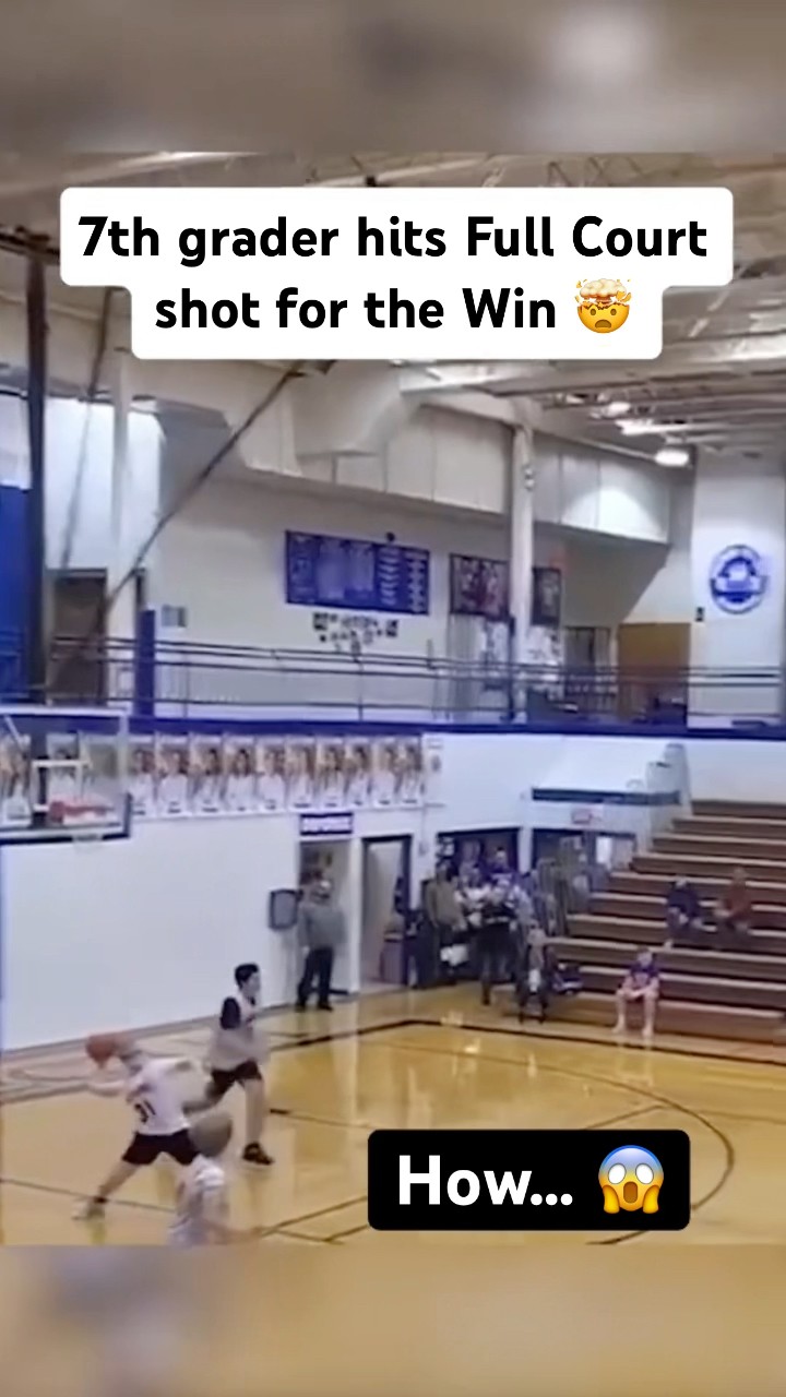 He made a FULL COURT SHOT FOR THE WIN ?? #shorts