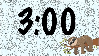 3 Minute Sleepy Sloth Timer (Summer Synth Tones at End)
