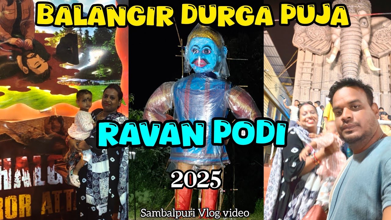 Balangir Durga Puja Ravan Podi 2025|Sambalpuri Vlog video 