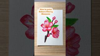 Easy Cherry Blossoms Flower tutorial to all beginners #art #sakura #japan #missart #howtopaint