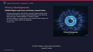 Legal & Privacy Brief - September 10, 2026