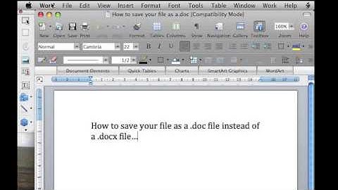 How to Save as a .Doc vs .DocX file in Word 2007 and Word 2008