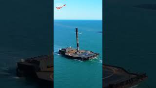 SpaceX Falcon 9 B1083 returns home from its 10th mission to space as the Caribbean Princess sails.