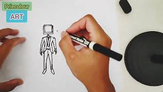 Menggambar Big Tv Man