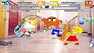 Team GUMBALL, BART AND TOM CAT  VS  Team DARWIN, LISA AND JERRY MOUSE | BEST OF 3 screenshot 3