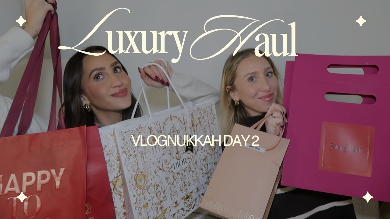 Vlognukkah Day 2! Holiday shop in NYC w/ my sister, Bergdorf Holiday Windows + Luxury Gift Haul!