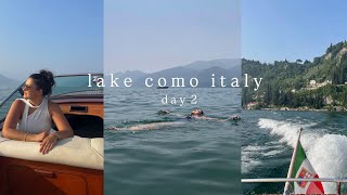 Lake Como Italy day 2, swimming, pizza and boat tour