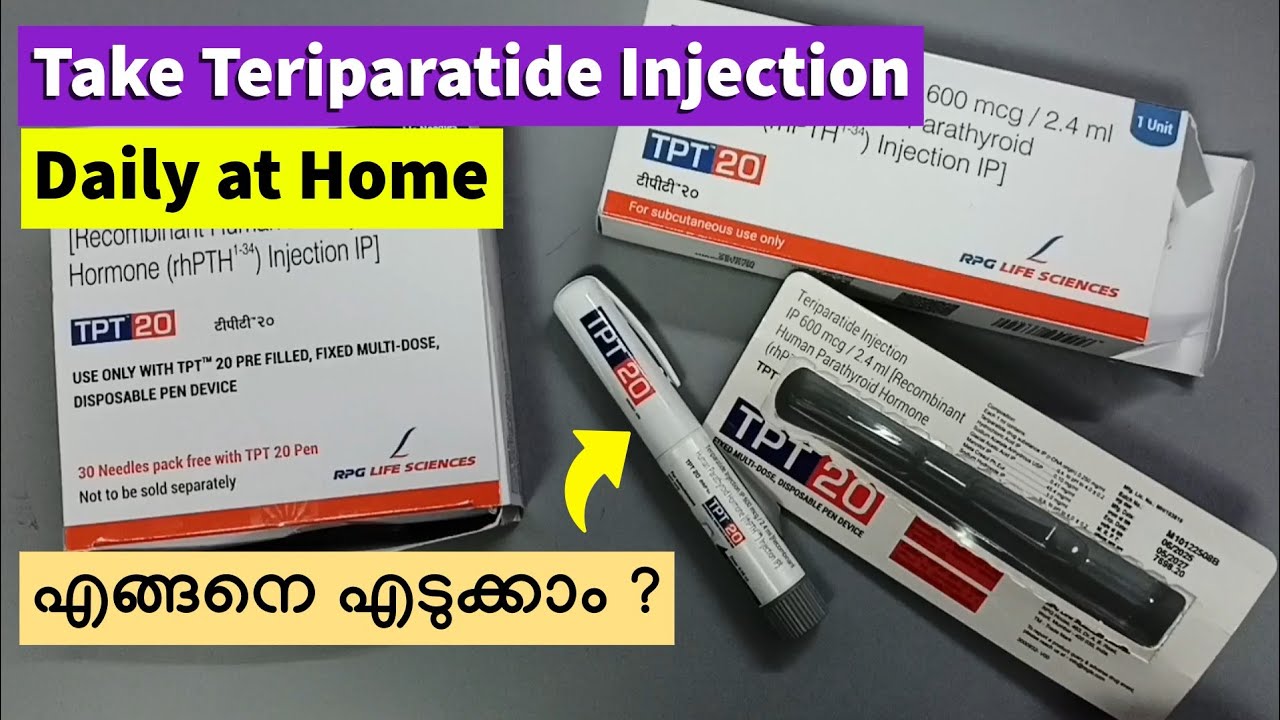 Tpt 20 Injection How to Take Daily Teriparatide Injection at Home Using TPT 20 Pen ...