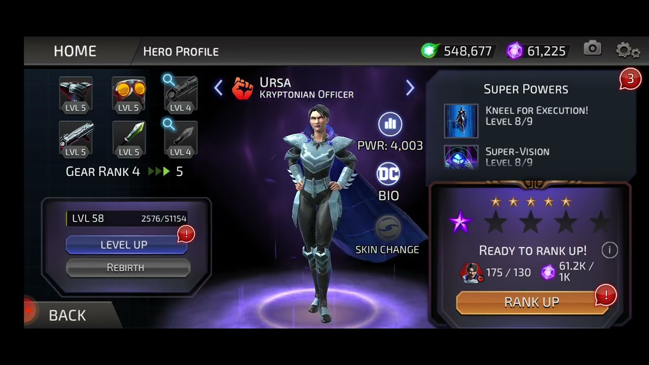 Upgrading Ursa_Skin change-Dc Legends