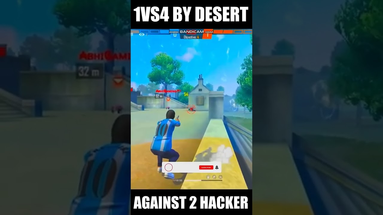 1 v 4 Against Hacker 😱credit by- Mr Rettler