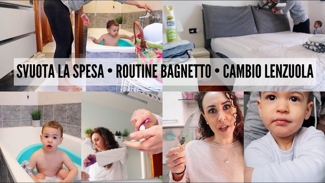 SVUOTA LA SPESA / ROUTINE BAGNETTO CRI / CAMBIO LENZUOLA - Real Life Vlog Ita