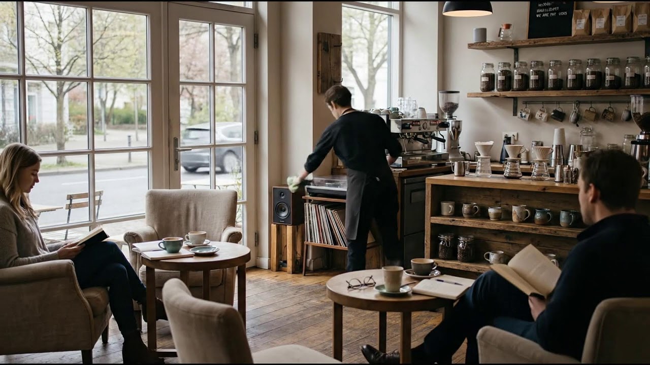 咲き誇る朝のカフェジャズ 🌼🎶 静かな背景