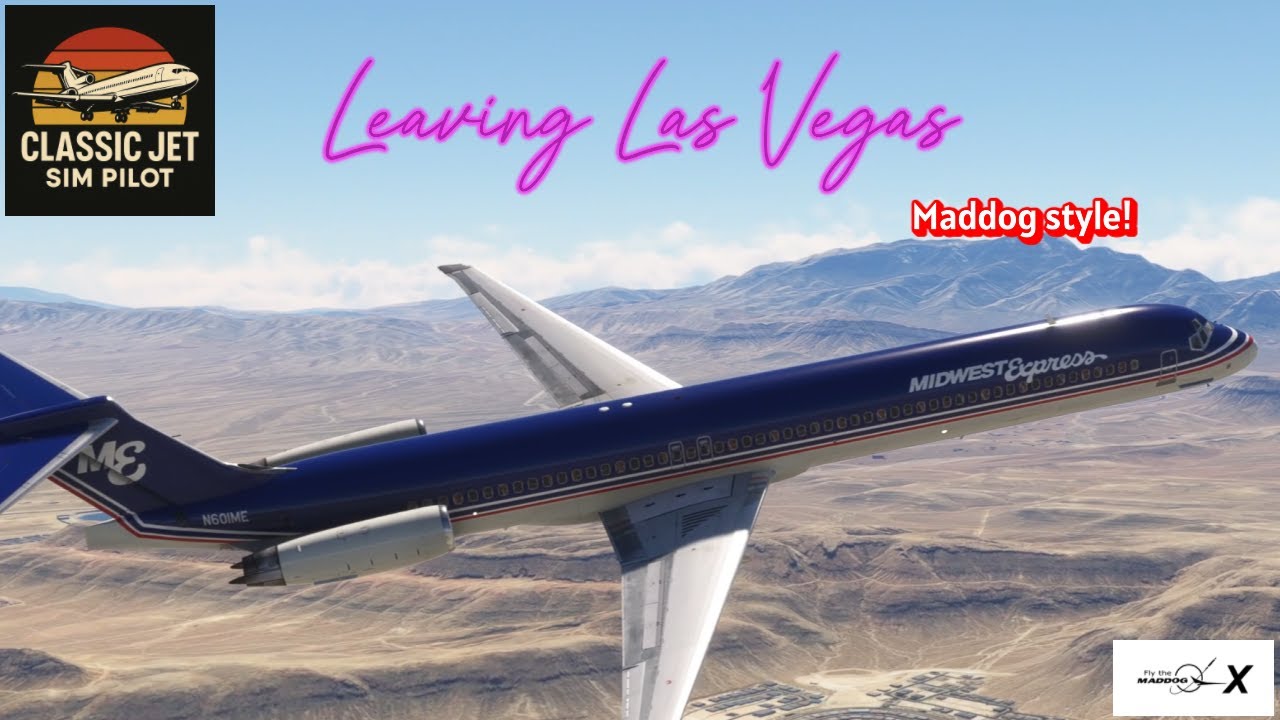 Retro Jet Action: MD-88 in Midwest Express Colors | LAS to MKE