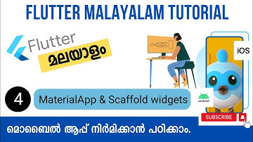 MaterialApp & Scaffold | Flutter Malayalam Tutorial | Part-4.
