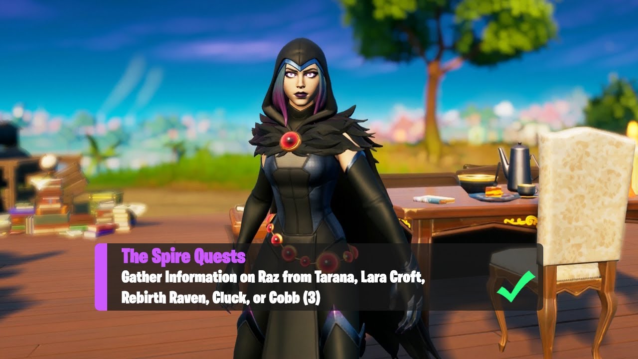 Gather Information On Raz From Tarana Lara Croft Rebirth Raven Cluck Or Cobb 3 Fortnite Youtube