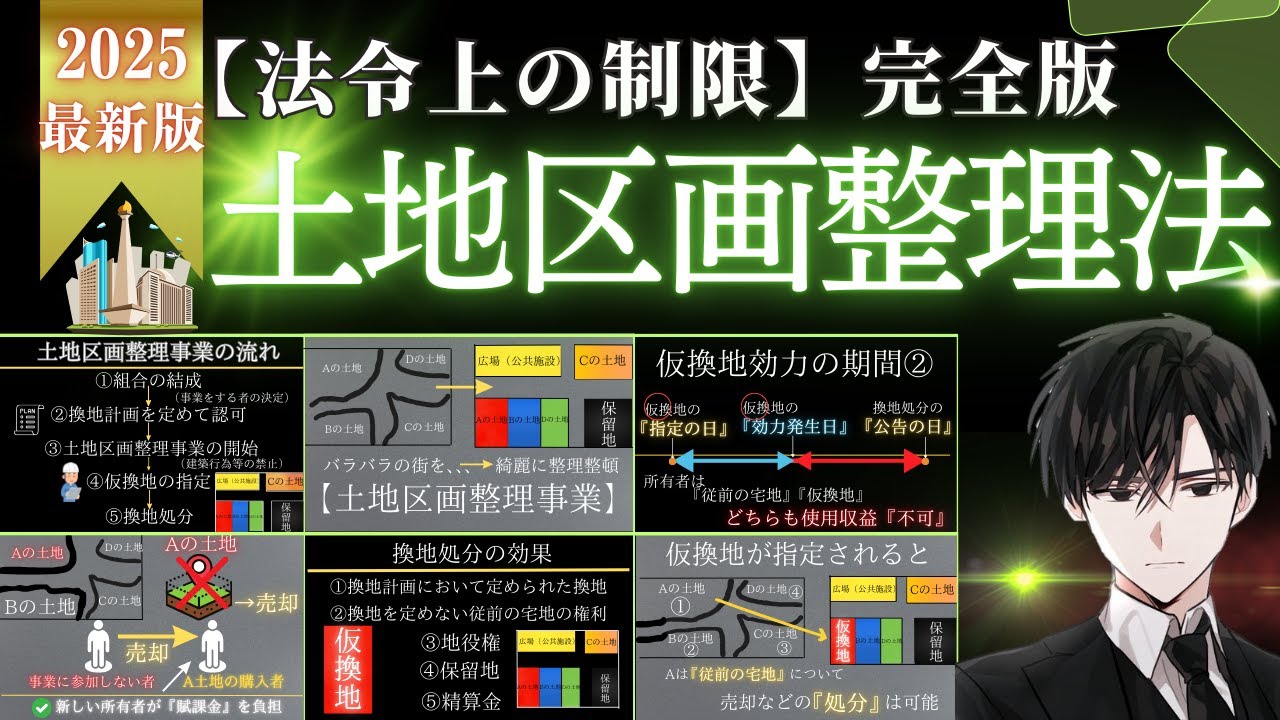 宅建試験【法令上の制限】土地区画整理法を事業の『流れ』の理解
