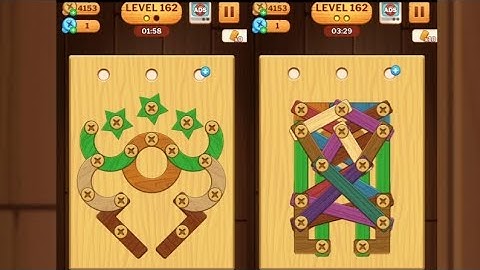 Screw Puzzle: Wood Nut & Bolt - Level 162