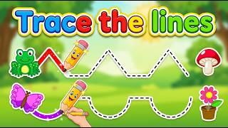 Trace the Lines for Kids Fun Tracing Game Preschool Learning Nursery LKG UKG