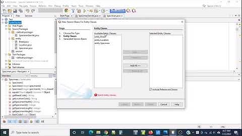 Create Session Classes using Netbeans Auto-generator