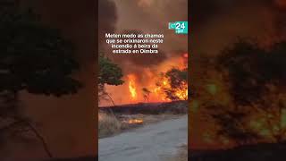🔥 OÍMBRA | Meten medo as chamas que se orixinaron neste incendio á beira da estrada