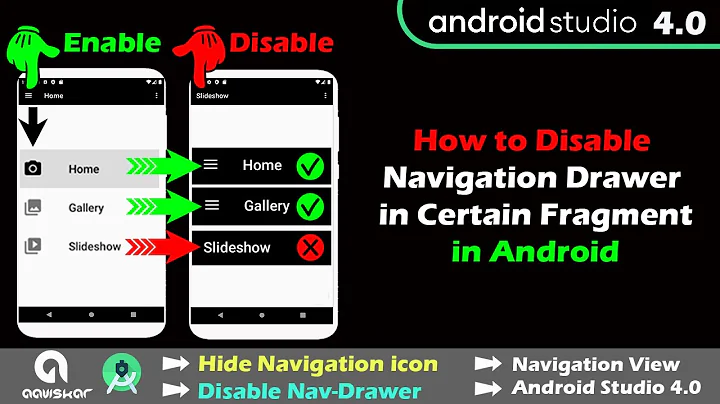 How to disable Navigation Drawer in certain Fragment | Hide Drawer icon from Fragment in Android