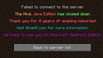 Last Moments of the Hive Minecraft Server