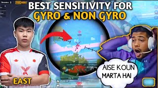 EAST SENSITIVITY MAKE YOU 100% PRO PLAYER 🔥 | 4MV EAST SENSITIVITY | PUBGM | BGMI |