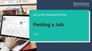 Applicant Tracking System - Posting a Job