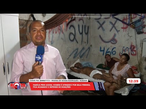 Homem atingido por bala perdida fica acamado e depende de doações 09 12 2024