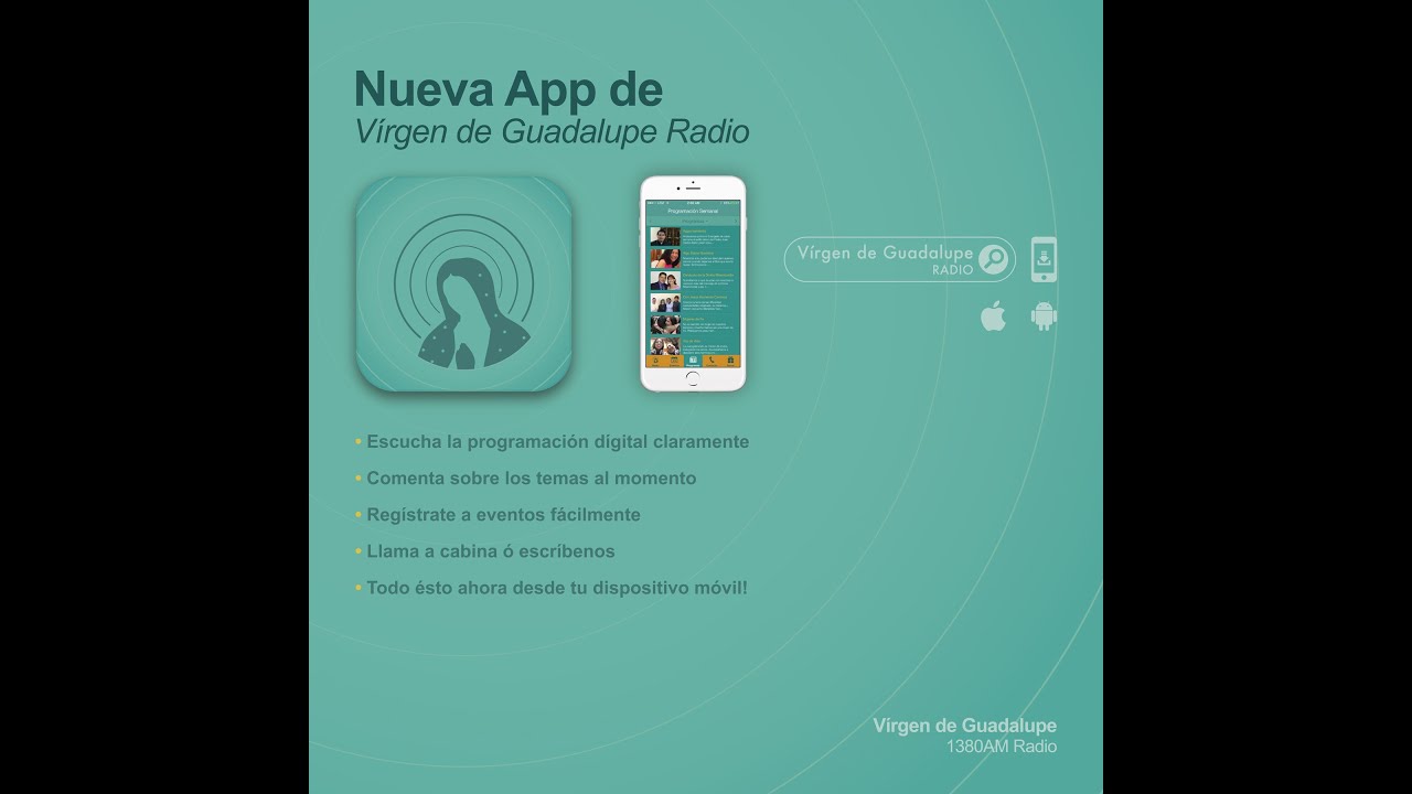 Es Gratis!!! Baja el App de Virgen de Guadalupe Radio YouTube