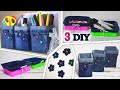 3 AWESOME IDEAS OF ORGANIZERS AND CARDBOARD BOXES IDEAS // recycling OLD JEANS