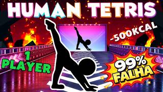 THE FLOOR IS LAVA 🔥 Human Tetris Solo | Can Your Reflexes Keep Up? 👀🌪️ Interactive Warm Up Challenge
