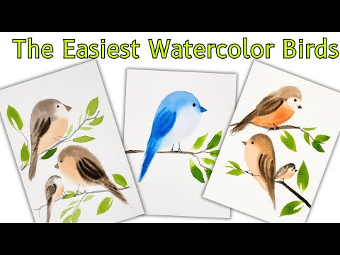 How to EASILY Paint Birds in Watercolor (step by step guide)