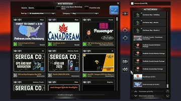 ATS v1.45.x updated Load order with Promods Canada, C2C, Canadream,  Caribbean Maps.