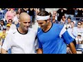 Roger Federer vs Andre Agassi 2004 US Open QF Highlights