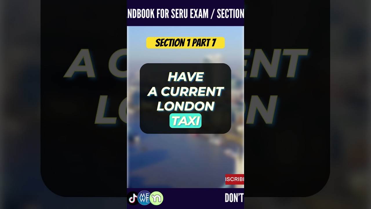 Need-to-Know Info: London PHV Driver License in Audio | TfL SERU Book #ytshorts #shorts #viral