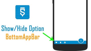 How to Show/Hide option in BottomAppBar - Sketchware