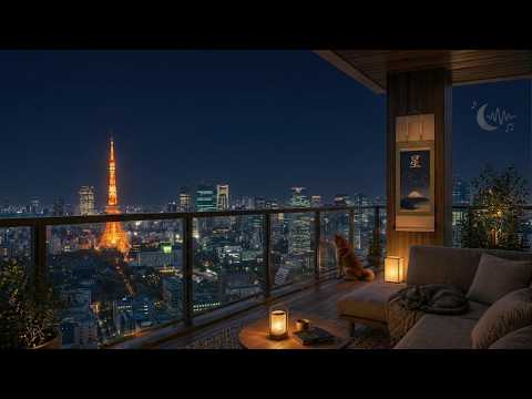 Tokyo balcony at 2AM 🌙 — Lofi Beats | Study / Chill / Sleep 【癒しBGM】