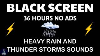 Details 🔴 Heavy Rain and Thunder Sounds for Sleeping - Black Screen | Night Rain for Insomnia Relief Update