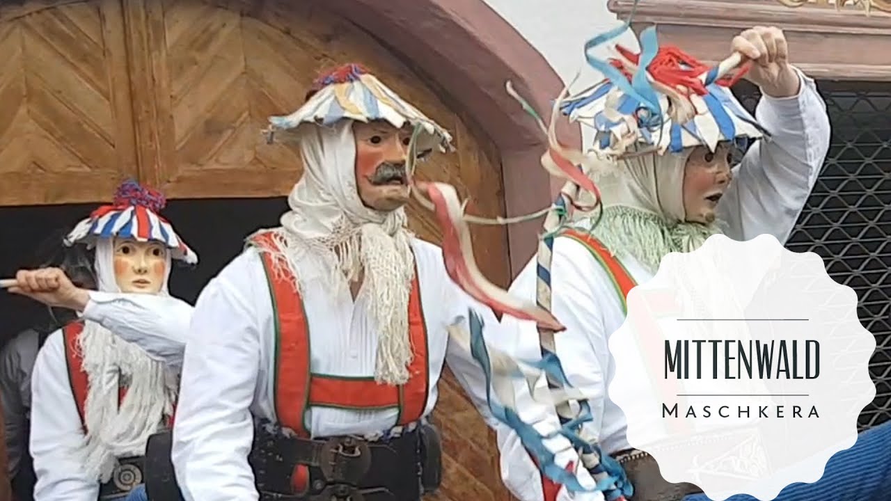 Mittenwald Maschkera 2020 Schellenrührer Unsinniger Donnerstag - Fasching in Bayern