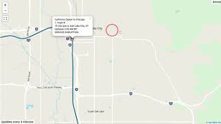 Amtrak/VIA Live Map--Train 6  358 AM--MT SLC  on 8-22-2020==2020