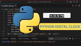 Create Your Own Digital Clock With Python And Tkinter - Easy Tutorial For Beginners! ๐๐ฐ๏ธ