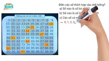 Toán Lớp 1 - Bảng các số từ 1 đến 100 | Học Toán cùng POPS Kids Learn T258