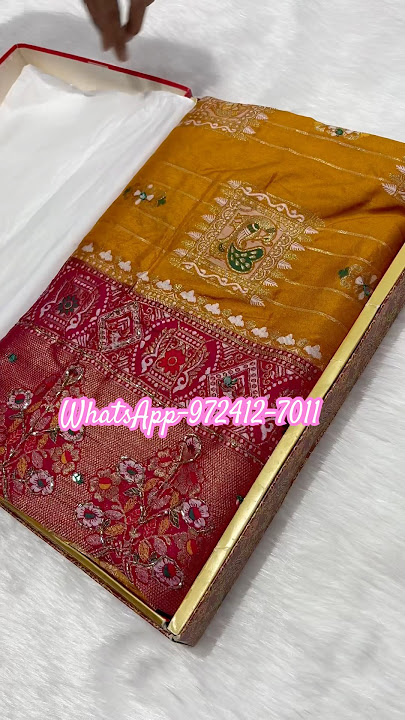 A very beautiful pure dola silk mustard and pink colour Sarees #trending #youtube #instagram #new  ￼