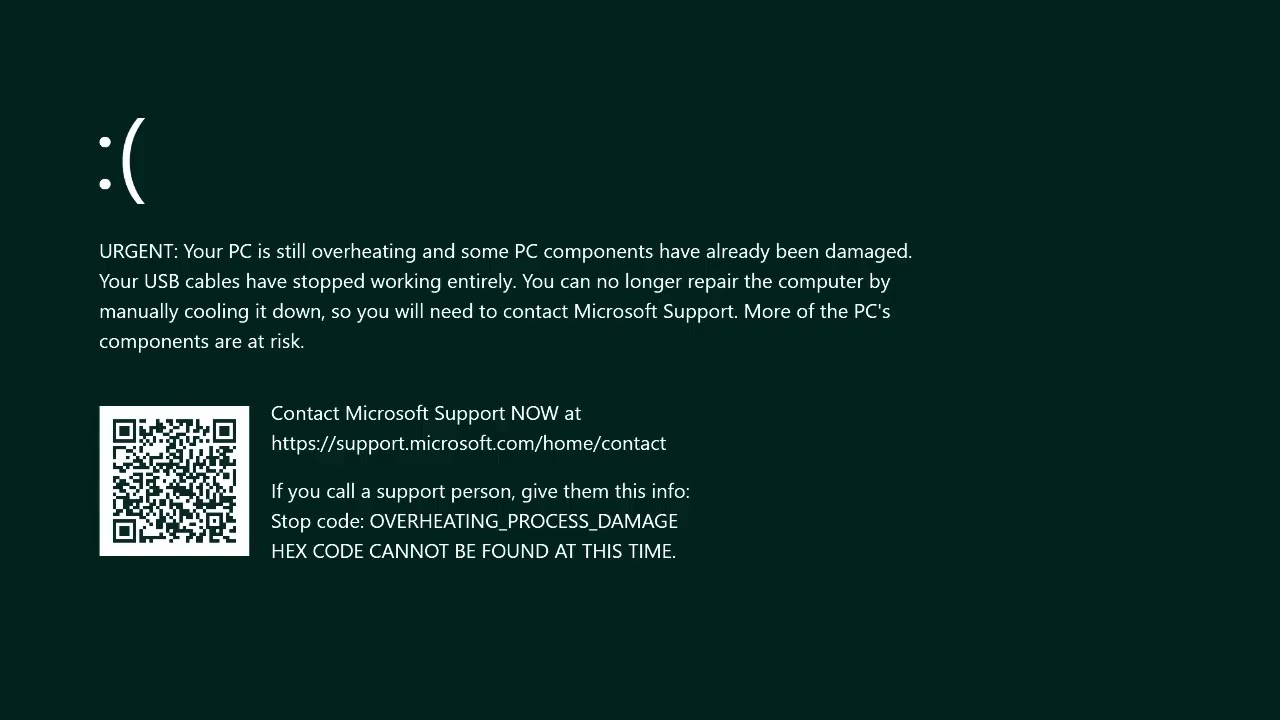 Windows 10 Unknown Kill Screen?