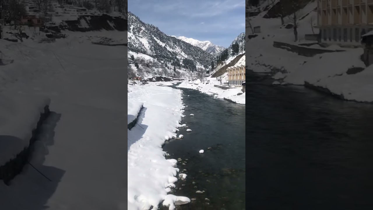 Magical Winter River View in the Mountains🏔️❄️ 