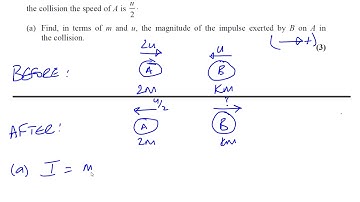 EDEXCEL M1 IAL JAN 2018 Q3a  Impulse
