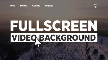 Add FULLSCREEN VIDEO BACKGROUND to Website: Responsive HTML & CSS / No Plugin