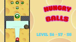 Hungry Balls Level 56 - 57 - 58 Solution Walkthrough