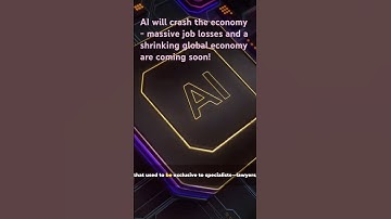 AI will crash the economy - massive job losses and a shrinking global economy are coming soon!